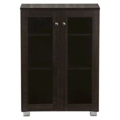 Mason Modern And Contemporary Multipurpose Storage Cabinet Sideboard - Dark Brown - Baxton Studio