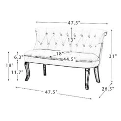 Jane 47" Velvet Button-tufted And Wing Back Loveseat Solid Wood And Cabriole Legs For Living Room And Bedroom | ARTFUL LIVING DESIGN 25 Jane 47" Velvet Button-tufted And Wing Back Loveseat Solid Wood And Cabriole Legs For Living Room And Bedroom | ARTFUL LIVING DESIGN -Baxton Studio Sales Shop GUEST 03fb0b07 d433 46f7 9d28 55fd7ee1d32f