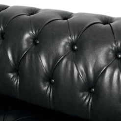 Sagewood Contemporary Faux Leather Tufted 3 Seater Sofa Midnight Black/Dark Brown - Christopher Knight Home 15 Sagewood Contemporary Faux Leather Tufted 3 Seater Sofa Midnight Black/Dark Brown - Christopher Knight Home -Baxton Studio Sales Shop GUEST 04c4c7f4 31e5 4ea3 b030 4043ecef6f26