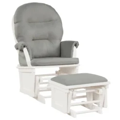 Costway Baby Nursery Relax Rocker Rocking Chair Glider &Ottoman Set W/Cushion Light Grey BeigeDark Grey -Baxton Studio Sales Shop GUEST 06547a89 fcad 4755 9fe6 d3737ed27987