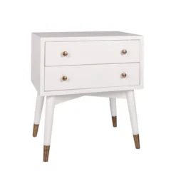 Knox 2 Drawer Side Table With Brass Accents - East At Main -Baxton Studio Sales Shop GUEST 06ffaadc bd96 4e51 883a c1d3b35b1ba6