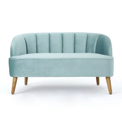 Amaia Modern New Velvet Settee - Christopher Knight Home 8 Amaia Modern New Velvet Settee - Christopher Knight Home - Image 8