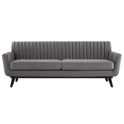Engage Channel Tufted Performance Velvet Sofa - Modway 3 Engage Channel Tufted Performance Velvet Sofa - Modway - Image 3