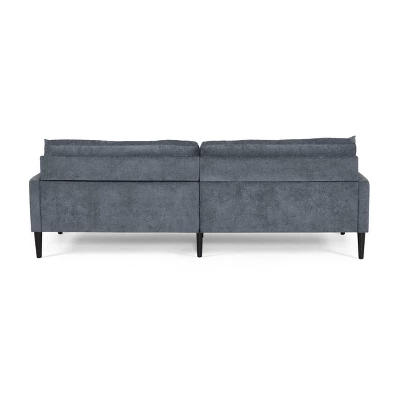 Malverne Contemporary 3 Seater Fabric Sofa With Accent Pillows Charcoal/Dark Brown - Christopher Knight Home 5 Malverne Contemporary 3 Seater Fabric Sofa With Accent Pillows Charcoal/Dark Brown - Christopher Knight Home - Image 5