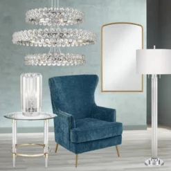 55 Downing Street Modern Minimalist Glass Round Accent Side End Table 24 3/4" Wide Clear Gold Rings For Living Room Bedroom Bedside Entryway House -Baxton Studio Sales Shop GUEST 0d3f77b9 2c8e 482c be6b f3b39e88aaab