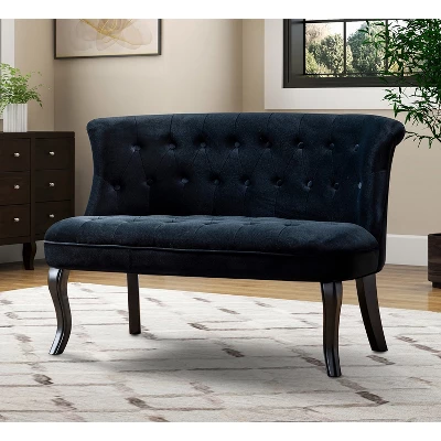 Jane 47" Velvet Button-tufted And Wing Back Loveseat Solid Wood And Cabriole Legs For Living Room And Bedroom | ARTFUL LIVING DESIGN 1 Jane 47" Velvet Button-tufted And Wing Back Loveseat Solid Wood And Cabriole Legs For Living Room And Bedroom | ARTFUL LIVING DESIGN