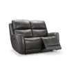 Gillian Leather Power Recliner Sofa Loveseat With Power Headrests Gray - Abbyson Living