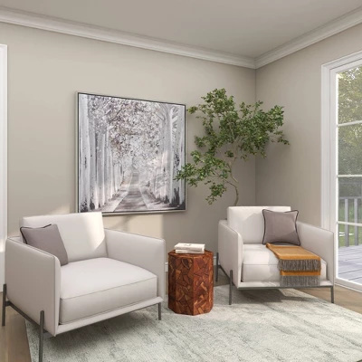 Contemporary Teak Wood Round Accent Table Brown - Olivia & May 8 Contemporary Teak Wood Round Accent Table Brown - Olivia & May - Image 8