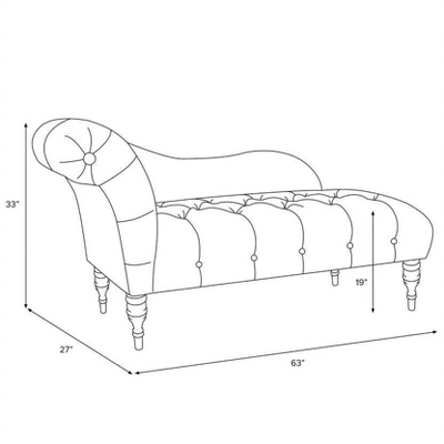 Custom Upholstered Tufted Chaise - Skyline Furniture 2 Custom Upholstered Tufted Chaise - Skyline Furniture - Image 2