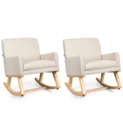 Costway Modern Upholstered Rocking Chair Rocking Armchair For Living Room Bedroom -Baxton Studio Sales Shop GUEST 1a34e3c5 3ffc 4398 ac6d 0d58da414aae