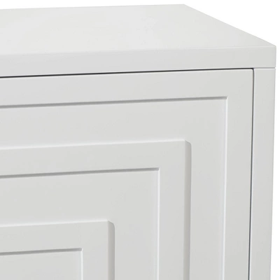 55 Downing Street Bertolli 30" Wide White 2-Door Modern Luxe Accent Cabinet 3 55 Downing Street Bertolli 30" Wide White 2-Door Modern Luxe Accent Cabinet - Image 3