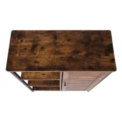 Wooden Storage Cabinet With Shutter Door And 3 Compartments Brown - Benzara -Baxton Studio Sales Shop GUEST 1b785a00 755e 4fc6 9153 4cb7fb52ed37