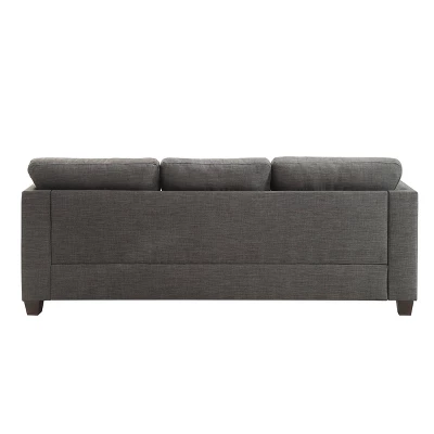 82" Laurissa Sofa Light Charcoal Linen - Acme Furniture 2 82" Laurissa Sofa Light Charcoal Linen - Acme Furniture - Image 2