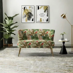 Trento 47'' Contemporary Loveseat With Floral Patterns | ARTFUL LIVING DESIGN -Baxton Studio Sales Shop GUEST 1d0ccfae 2832 4344 9032 4c45fe8c89ea