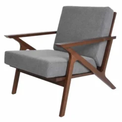 Mid Century Modern Armchair Solid Hardwood Upholstered Accent Chair -Baxton Studio Sales Shop GUEST 2211418c 4062 4f28 b546 ef22daaa71ec