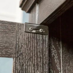 Modern 2 Glass Door Corner TV Stand For TVs Up To 50" Black - Saracina Home -Baxton Studio Sales Shop GUEST 22ba1edf 31ae 49ab beed b939bd6668b9