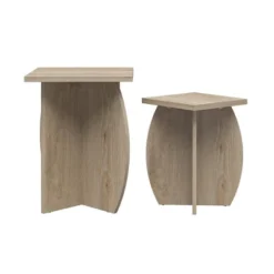 Set Of 2 Voler Nesting End Tables Light Oak - Novogratz -Baxton Studio Sales Shop GUEST 22cdfea8 f4d2 416f aba0 1a86de527a65