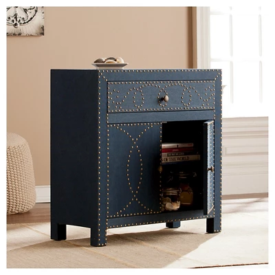 Southern Enterprises Florian Double Door Cabinet Navy - Aiden Lane 2 Southern Enterprises Florian Double Door Cabinet Navy - Aiden Lane - Image 2