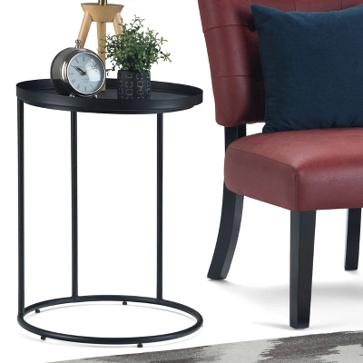 18" Lipton Metal Side Table Black - WyndenHall 1 18" Lipton Metal Side Table Black - WyndenHall