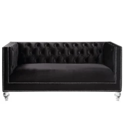67" Heibero Sofa Black Velvet - Acme Furniture -Baxton Studio Sales Shop GUEST 295282fc 7a5f 4fe1 b2a0 5c1209efd895