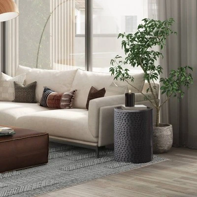 Ledger Metal Side Table Hammered Antique Copper - WyndenHall 1 Ledger Metal Side Table Hammered Antique Copper - WyndenHall