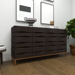 Contemporary Bold Facet Carved Wood Buffet Cabinet Brown - Olivia & May 29 Contemporary Bold Facet Carved Wood Buffet Cabinet Brown - Olivia & May -Baxton Studio Sales Shop GUEST 2d1e0512 e373 4510 88b6 017649639e52