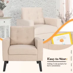 Costway Set Of 2 Accent Armchairs Upholstered Single Sofa Chairs W/ 2-Side Pockets -Baxton Studio Sales Shop GUEST 2fbefc27 b98b 4ac1 b17d 1ebc9dd4d86c