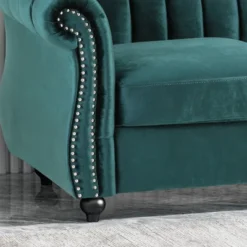 Bowie Modern Glam Velvet Sofa Teal - Christopher Knight Home -Baxton Studio Sales Shop GUEST 31367f62 32a4 4728 a2f3 23a0eab185fa