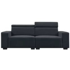 87" Velvet 2-Seater Sectional Sofa With Multi-Angle Adjustable Headrest - ModernLuxe