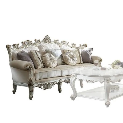 84" Picardy Li Fabric Sofa Antique Pearl - Acme Furniture 2 84" Picardy Li Fabric Sofa Antique Pearl - Acme Furniture - Image 2