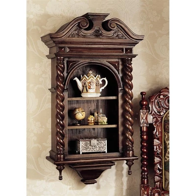 Design Toscano Charles II Wall Curio Cabinet 1 Design Toscano Charles II Wall Curio Cabinet