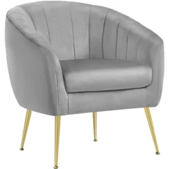 Yaheetech Velvet Accent Armchair Barrel Chair With Metal Legs For Living Room 15 Yaheetech Velvet Accent Armchair Barrel Chair With Metal Legs For Living Room -Baxton Studio Sales Shop GUEST 3386a665 44ac 40be a1fc ee8a5847063a