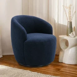 Fannie 25.60'' Wide Small Size Boucle Upholstered 360° Swivel Barrel Chair-The Pop Maison 26 Fannie 25.60'' Wide Small Size Boucle Upholstered 360° Swivel Barrel Chair-The Pop Maison -Baxton Studio Sales Shop GUEST 34733b62 6b11 4388 ba3e 8f826ec07faf