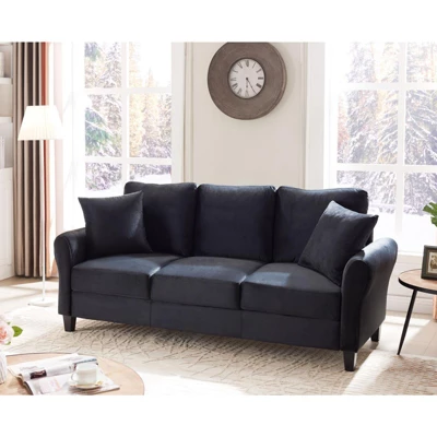 Clio Velvet Upholstered 3 Seater Sofa Couch,78 Inches Long Sofas,Modern Velvet Couch 3 Seater Sofa With 2 Pillow-Maison Boucle 10 Clio Velvet Upholstered 3 Seater Sofa Couch,78 Inches Long Sofas,Modern Velvet Couch 3 Seater Sofa With 2 Pillow-Maison Boucle - Image 10