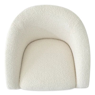 Kiki 32" Wide Contemporary Design Faux Shearling Boasting Streamlined Silhouette Armrest Accent Barrel Chair-The Pop Maison 7 Kiki 32" Wide Contemporary Design Faux Shearling Boasting Streamlined Silhouette Armrest Accent Barrel Chair-The Pop Maison - Image 7
