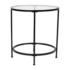 Flash Furniture Astoria Collection Round End Table - Modern Clear Glass Accent Table With Matte Black Frame 14 Flash Furniture Astoria Collection Round End Table - Modern Clear Glass Accent Table With Matte Black Frame -Baxton Studio Sales Shop GUEST 383f23f3 aa89 4dfe 8817 3f808e8c55c0