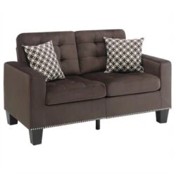 Lantana Tufted Microfiber Loveseat In Chocolate - Lexicon 11 Lantana Tufted Microfiber Loveseat In Chocolate - Lexicon -Baxton Studio Sales Shop GUEST 389dd730 bdf2 4e82 9adf 33a043a522d9