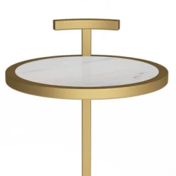 Kaplan C Side Table White/Gold - WyndenHall -Baxton Studio Sales Shop GUEST 38c532e6 418a 46df 908c 4cf2e1006dbb