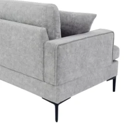 80.7" Modern Upholstered Loveseat Sofa With Metal Legs And 2 Pillows-ModernLuxe -Baxton Studio Sales Shop GUEST 3a111b57 d4b1 40ca a89b b2262db6a36b