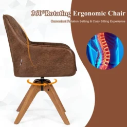 Costway Set Of 2 Mid Century Swivel Accent Chair Hot-Stamping Cloth Retro Brown -Baxton Studio Sales Shop GUEST 3b6ce872 93ce 40ab 8993 1cb7a12ca0e2