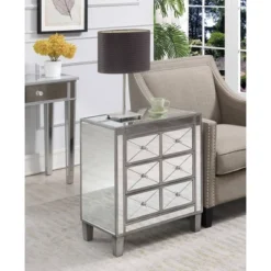 Gold Coast BettyB Mirrored End Table - Breighton Home