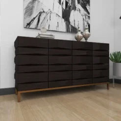 Contemporary Bold Facet Carved Wood Buffet Cabinet Brown - Olivia & May 27 Contemporary Bold Facet Carved Wood Buffet Cabinet Brown - Olivia & May -Baxton Studio Sales Shop GUEST 3e12ae93 07ee 4792 9a3b fa2cbdc1ddd1