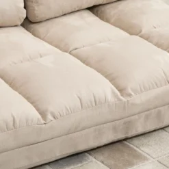 HOMCOM Convertible Floor Sofa Chair, Folding Upholstered Couch Bed, Adjustable Guest Chaise Lounge With Metal Frame And 2 Pillows 10 HOMCOM Convertible Floor Sofa Chair, Folding Upholstered Couch Bed, Adjustable Guest Chaise Lounge With Metal Frame And 2 Pillows -Baxton Studio Sales Shop GUEST 3f078bdc c397 4616 aa55 fd6b8b6dfa6a