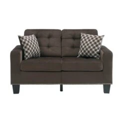 Lantana Tufted Microfiber Loveseat In Chocolate - Lexicon 8 Lantana Tufted Microfiber Loveseat In Chocolate - Lexicon -Baxton Studio Sales Shop GUEST 3f305191 2606 431f a343 57d321ec8748