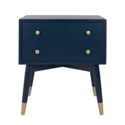 Knox 2 Drawer Side Table With Brass Accents - East At Main -Baxton Studio Sales Shop GUEST 40375350 8c5f 43ef 989c d36519c6059a