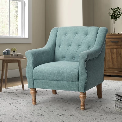 Charlie Wooden Upholstery Livingroom Armchair With Button-tufted | ARTFUL LIVING DESIGN 13 Charlie Wooden Upholstery Livingroom Armchair With Button-tufted | ARTFUL LIVING DESIGN - Image 13