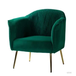 Velvet Barrel Chair With Goden Base Contemporary And Classic Velvet Accent Chair For Living Room | Karat Home -Baxton Studio Sales Shop GUEST 435ab026 9e29 4d0a b93e 813152ca7105