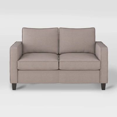 Georgia Fabric Loveseat Taupe - CorLiving 1 Georgia Fabric Loveseat Taupe - CorLiving