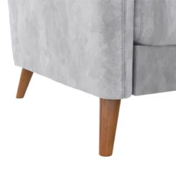 Magnolia 2 Seater Loveseat Sofa With Pillows Pocket Coil Seating Light Gray Velvet - Novogratz -Baxton Studio Sales Shop GUEST 455032f4 b64d 42ca 8bee 68653712ecc5