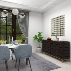 Contemporary Bold Facet Carved Wood Buffet Cabinet Brown - Olivia & May 36 Contemporary Bold Facet Carved Wood Buffet Cabinet Brown - Olivia & May -Baxton Studio Sales Shop GUEST 459a0ce3 1144 4245 baf8 c6a69631ec74